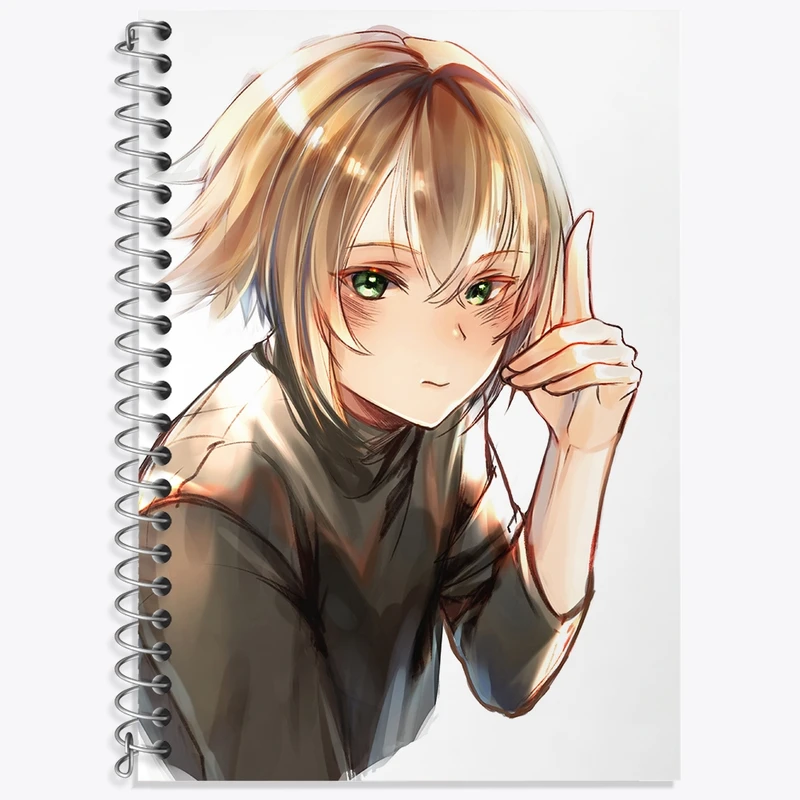 دفتر زبان 50 برگ خندالو مدل سه خط طرح ریکا انیمه 86 کد 33788