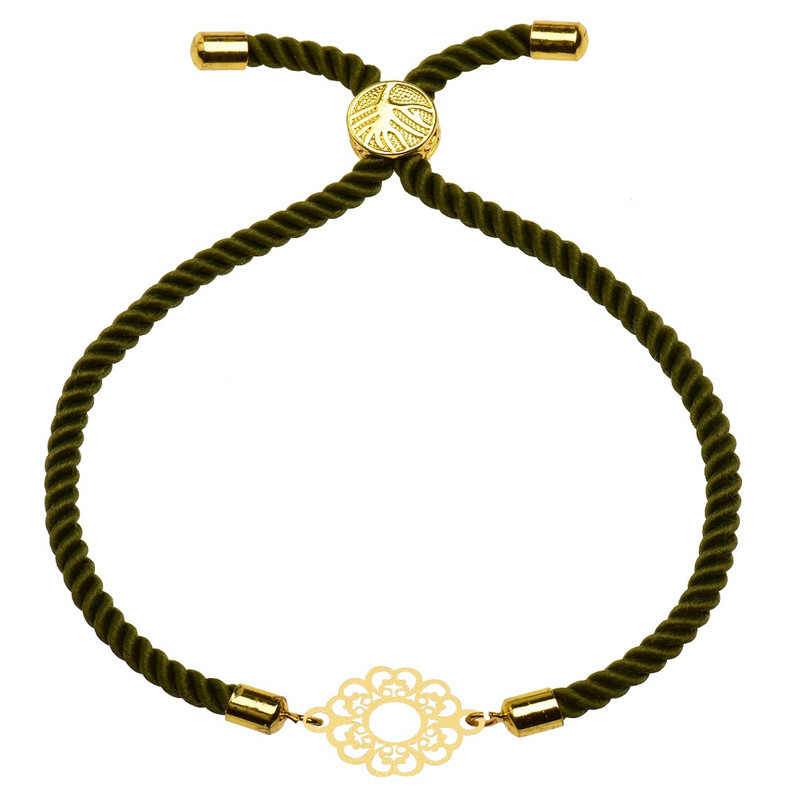 دستبند طلا 18 عیار زنانه الن نار مدل نقش اسليمي ELN100586