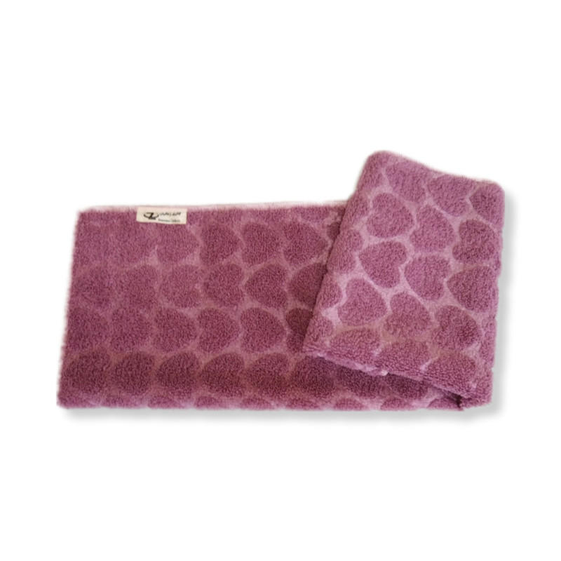 حوله دست و صورت زمانیان مدل قلب برجسته کد H60 سایز 60 × 38 سانتی متر