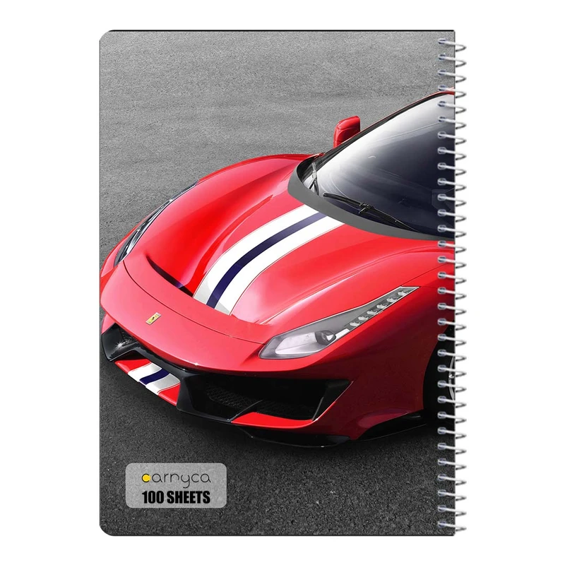 دفتر مشق 100 برگ سیمی کارنیکا طرح فراری Ferrari کد 93181