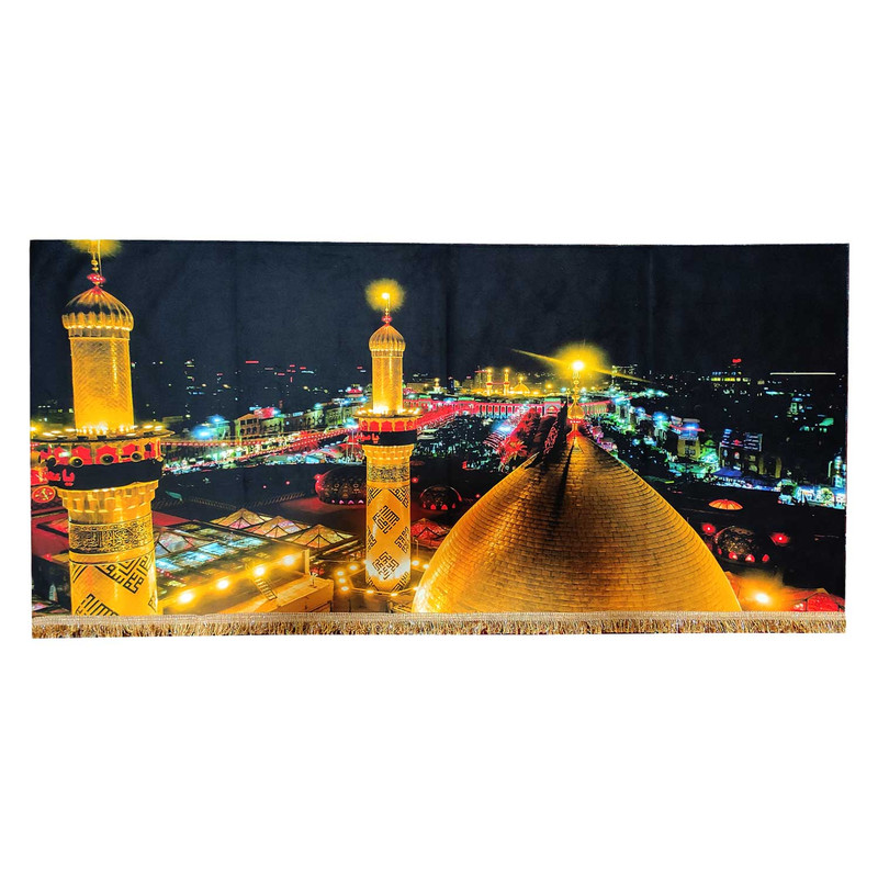 پرچم مدل محرم امام حسین طرح گنبد حضرت اباالفضل و بین الحرمین