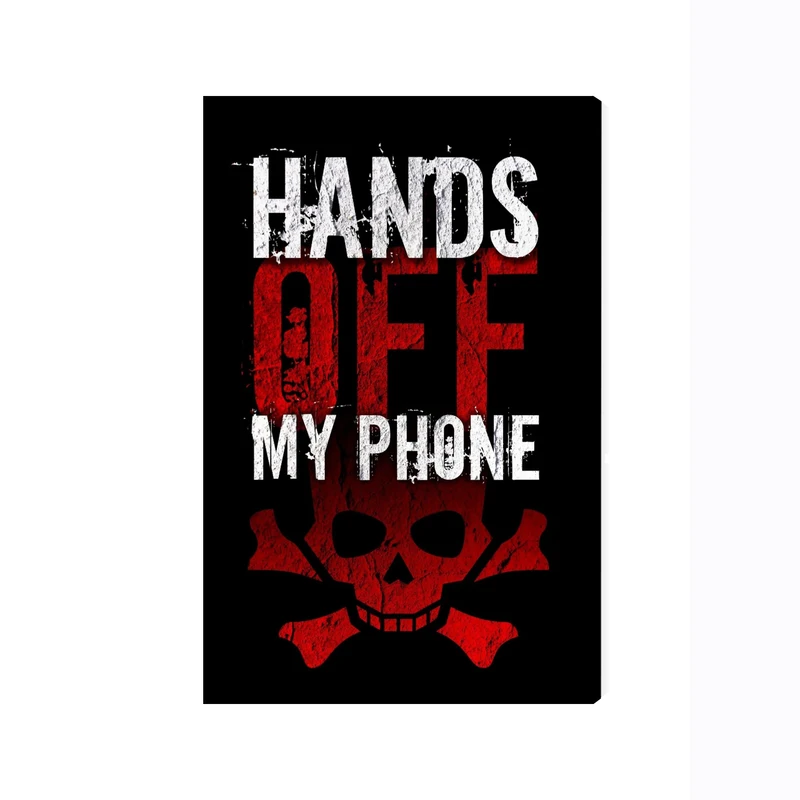 تابلو شاسی عرش مدل نوشته Hands off My Phone