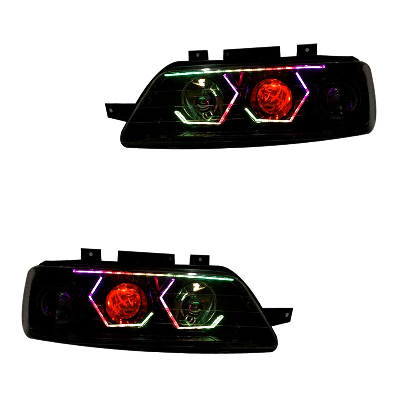 چراغ جلو خودرو گروه پژوهش صنعت مدرن مدل 3D-Wolf فولکالر مناسب برای پژو 405 بسته دو عددی