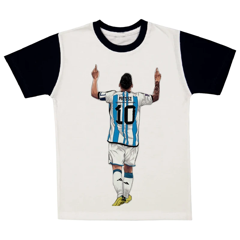 تی شرت آستین کوتاه پسرانه مدل مسی A186