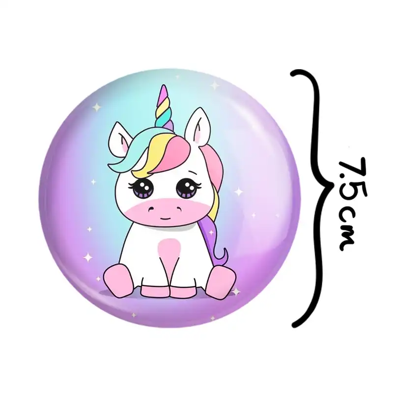 آینه جیبی خندالو طرح اسب تک شاخ پونی مدل تاشو کد 1070