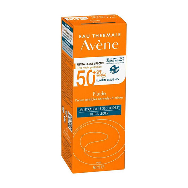 فلوئید ضد آفتاب بدون رنگ اون +SPF 50 مدل Ultra Light ‌مناسب انواع پوست حجم 50 میلی‌لیتر