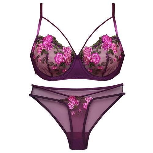 ست شورت و سوتین زنانه کارنا رز مدل فنردار کد 3389-20 رنگ بنفش