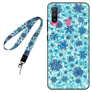 Megafone Snow Flake 0014 Cover For Samsung Galaxy A60 / M40 Mobile Neckband 