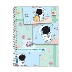 دفتر زبان 60 برگ آلما طرح astronaut مدل چهارخط کد 7643