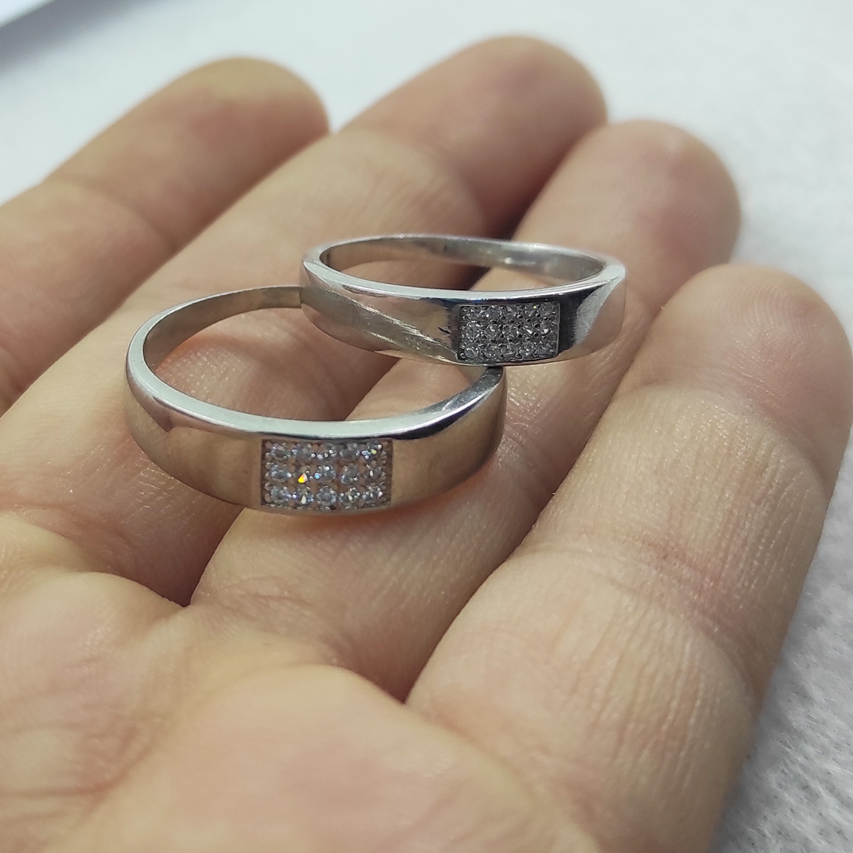 ست انگشتر نقره زنانه و مردانه سلین کالا مدل MPS-5