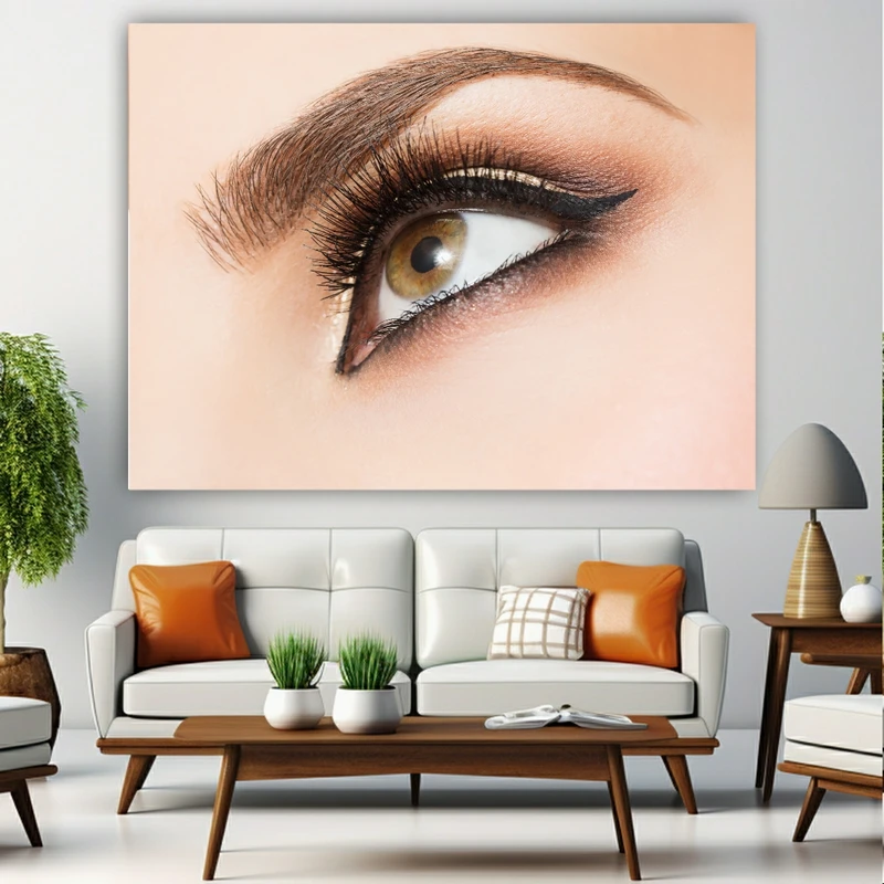 تابلو بوم طرح مخمل میکاپ مدل آرایش چشم کد FP105173