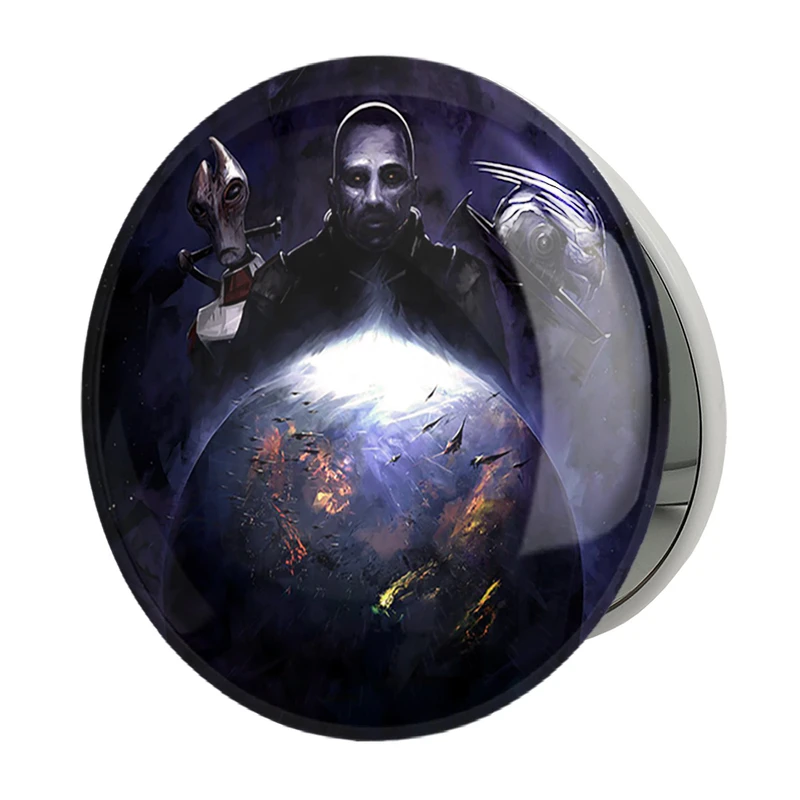 آینه جیبی خندالو طرح بازی مس افکت (Mass Effect) مدل تاشو کد 31543