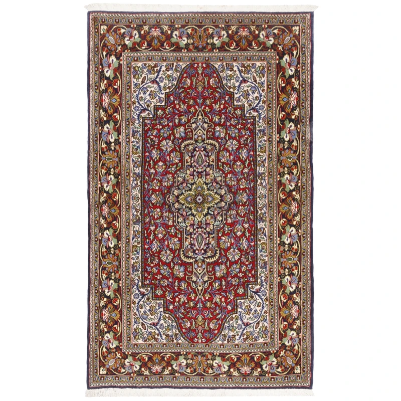 فرش دستباف 1.59 متری سی پرشیا مدل 181096 زمینه لاکی