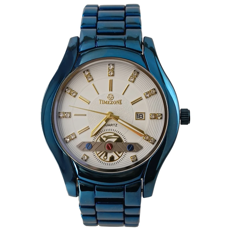 ساعت مچی عقربه‌ای کوارتز مردانه تایم زون مدل Blue Monarch کد BL5355