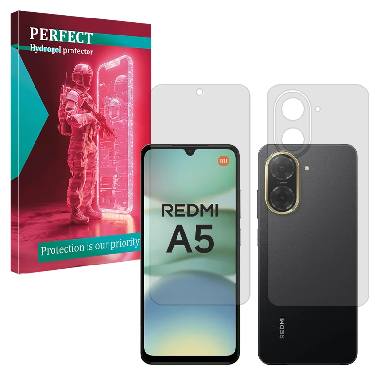 محافظ صفحه نمایش مات پرفکت مدل Tough مناسب برای گوشی موبایل شیائومی Redmi A5 4G به همراه محافظ پشت گوشی