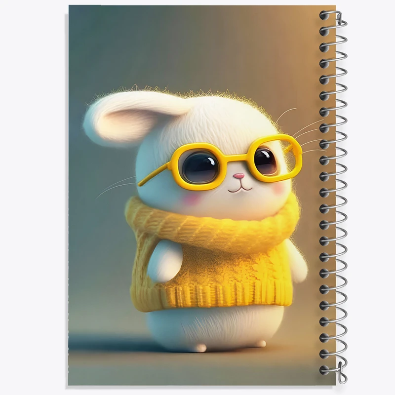 دفتر مشق 100 برگ خندالو طرح خرگوش بامزه کد F5750