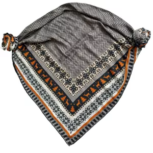 روسری زنانه مدل نخی کشمیر پاییزی زمستانی ساده حاشیه سنتی قواره بزرگ دور دست دوز کد 22