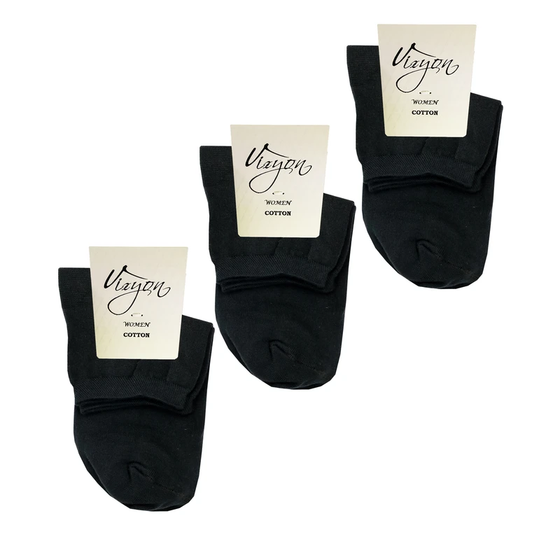 جوراب نیم ساق زنانه ویزیون کد VFS202/3Z02 بسته 3 عددی
