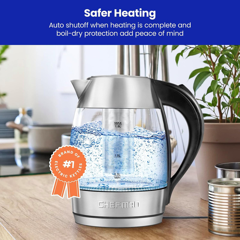 کتری برقی چفمن مدل Electric Glass Kettle-A1 کتری برقی چفمن مدل Electric Glass Kettle-A1