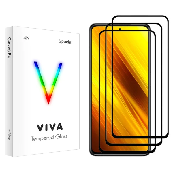 محافظ صفحه نمایش مات ویوا مدل 4K مناسب برای گوشی موبایل شیائومی Poco X3 بسته سه عددی
