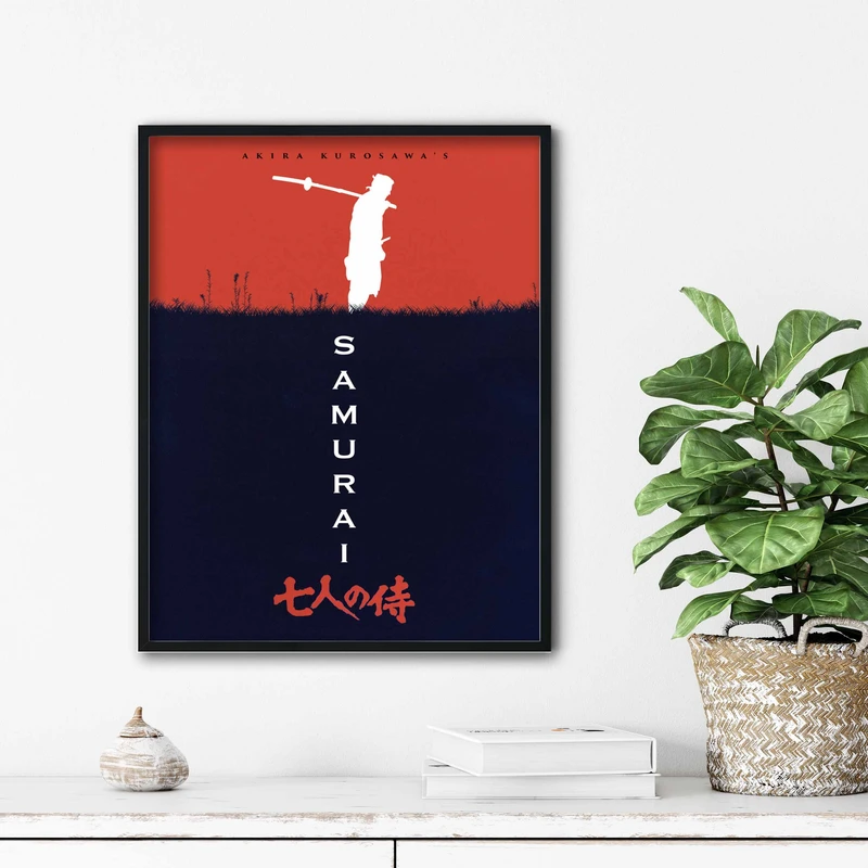 تابلو آتریسا طرح پوستر فیلم samurai مدل ATm547