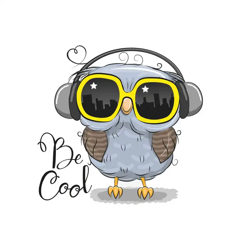 استیکر پارچه و لباس مدل برچسب DTF طرح جغد