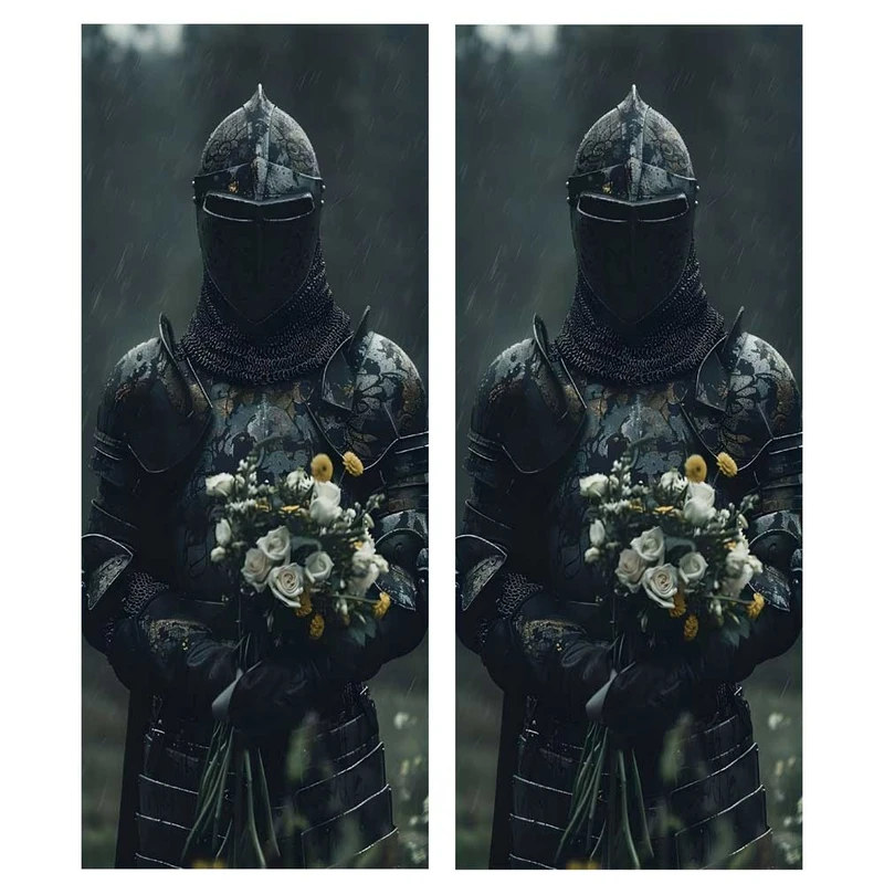 برچسب ستون خودرو طرح مردجنگی کد BS057 بسته دو عددی