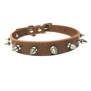   قلاده گردنی سگ و گربه مدل چرمی Studded-BR