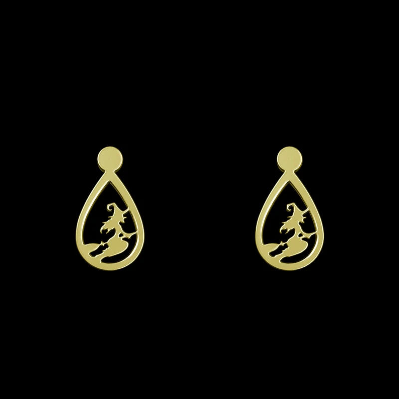 گوشواره طلا 18 عیار زنانه مدوپد مدل جادوگر کد GA1-13944