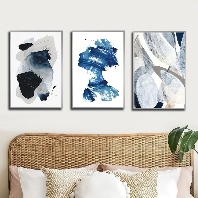 تابلو بکلیت طرح نقاشی آبرنگی و چهره مدل SI-2618 مجموعه 3 عددی