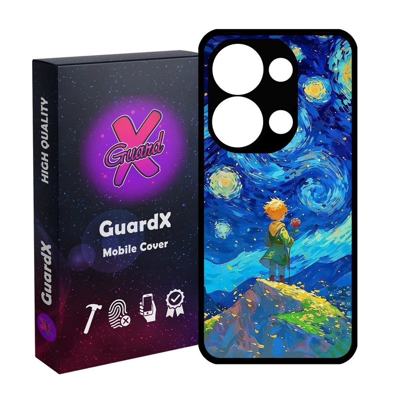کاور گارد ایکس طرح شازده کوچولو مدل  Glass10774 مناسب برای گوشی موبایل شیائومی Redmi Note 13 Pro 4G / Poco M6 Pro 4G