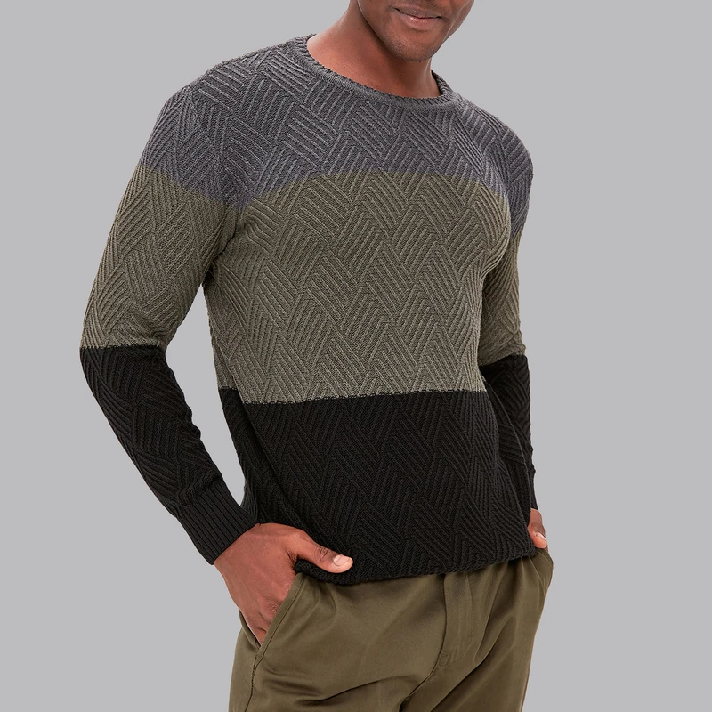 پلیور یقه گرد مردانه ترندیول مدل 31293358