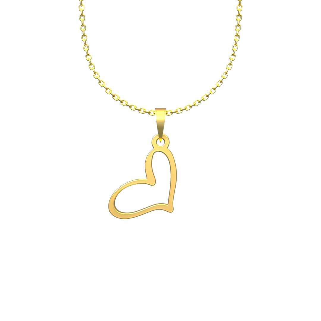 گردنبند طلا 18 عیار زنانه مدوپد مدل قلب کد E3-1-1075 - - 5