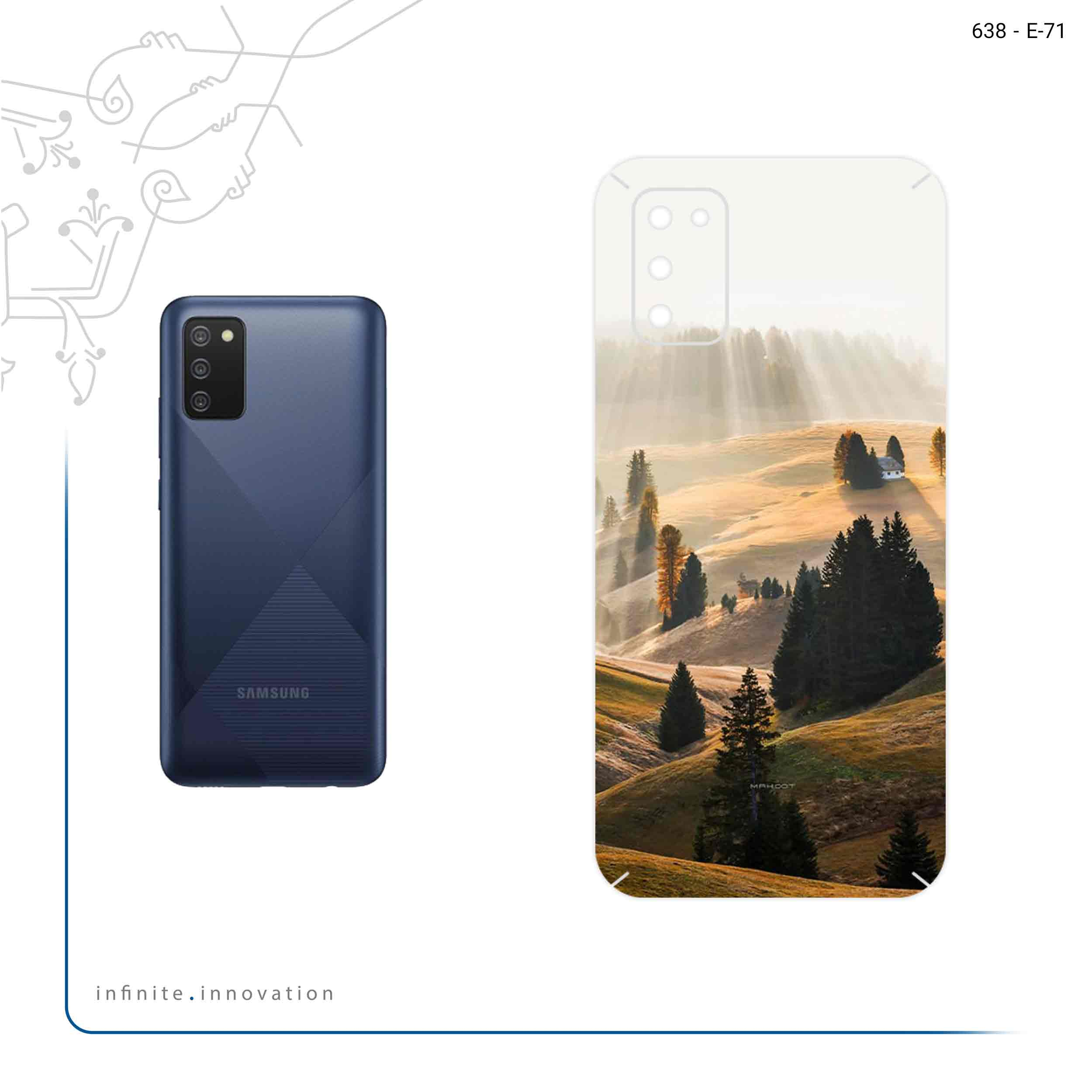 برچسب پوششی ماهوت مدل Foggy Plain مناسب برای گوشی موبایل سامسونگ Galaxy A02S