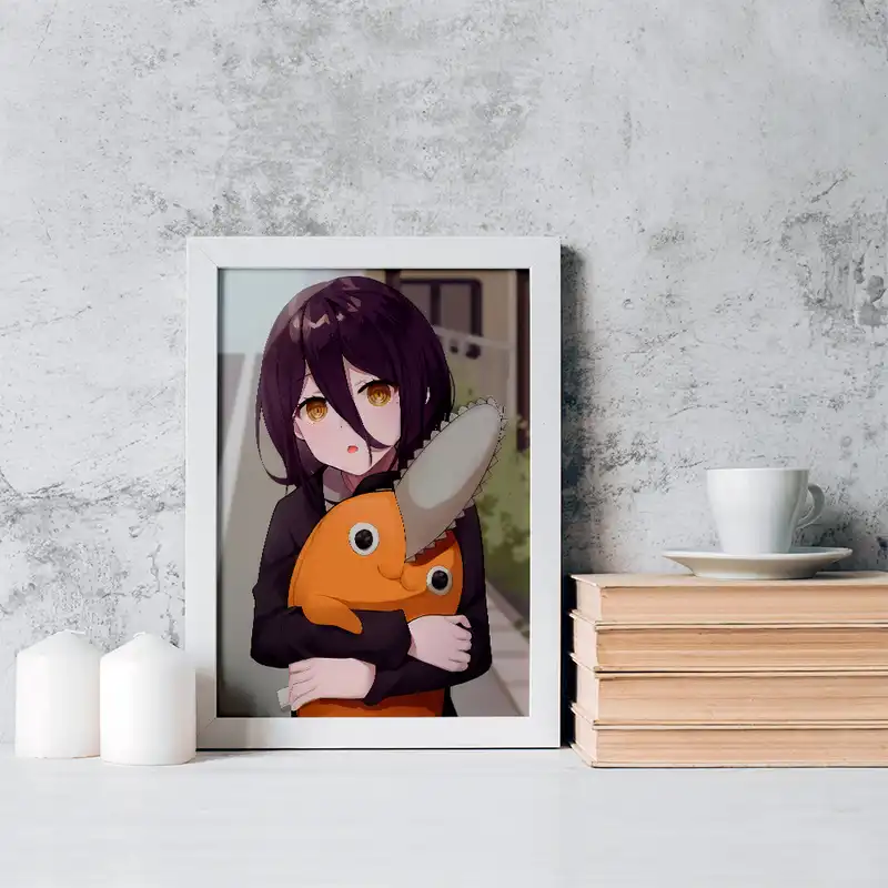 تابلو خندالو مدل ریزه انیمه مرد اره ای کد 17953