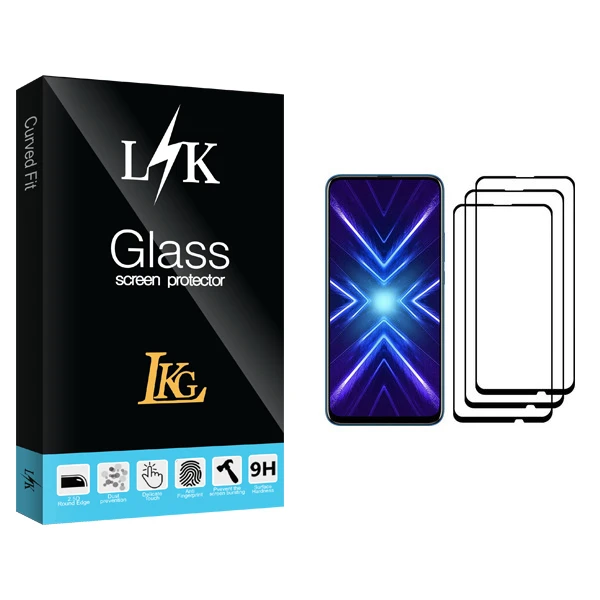 محافظ صفحه نمایش ال کا جی مدل LK Glass مناسب برای گوشی موبایل آنر 9X بسته سه عددی