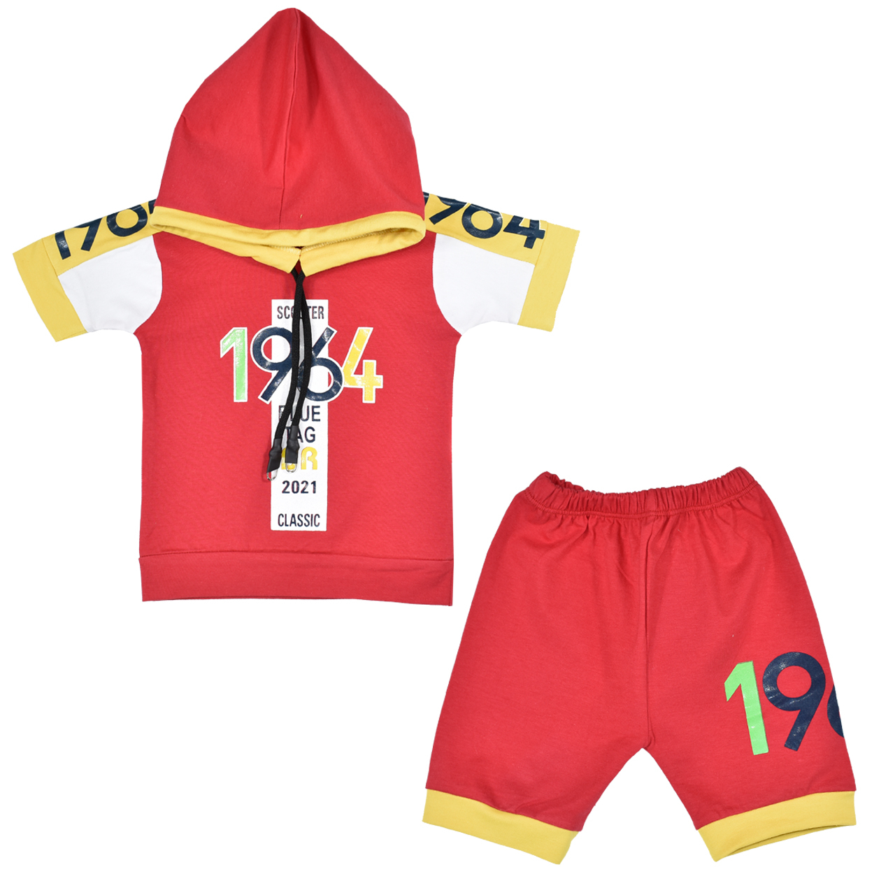 ست هودی و شلوارک نوزادی نیروان مدل 96 -3