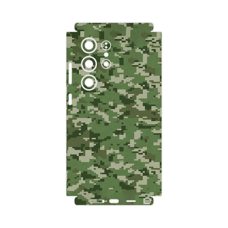 برچسب پوششی ماهوت مدل Army_Green_Pixel-FullSkin مناسب برای گوشی موبایل سامسونگ Galaxy S24 Ultra