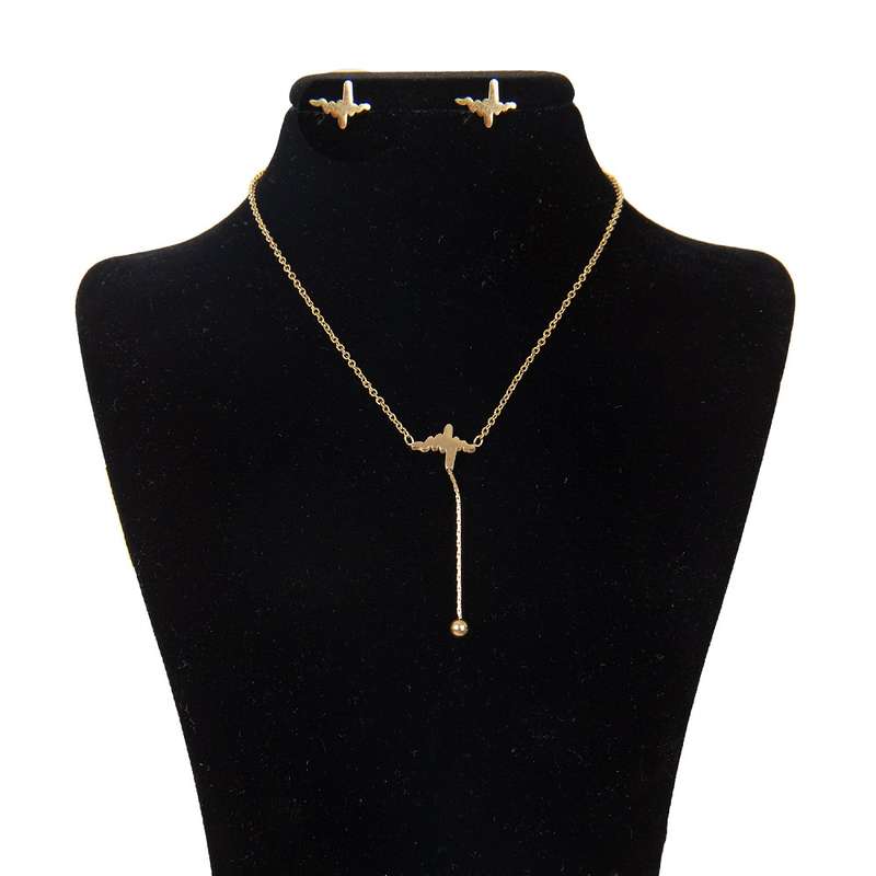 نیم ست زنانه طرح ضربان کد RKH_756