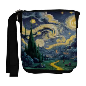 کیف رودوشی طرح شب پرستاره و بیشه زار کد nb383