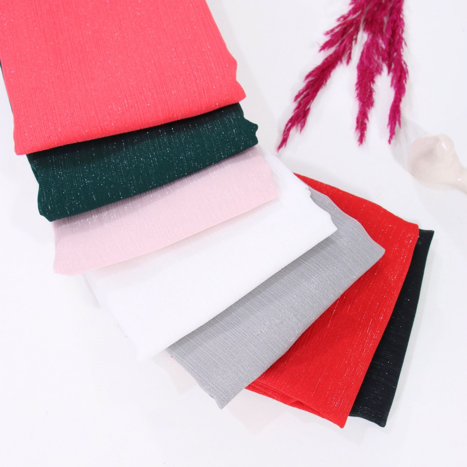 دستمال سر و گردن زنانه مدل مینی حریر لمه دار ساده کد ana-2417 -  - 9