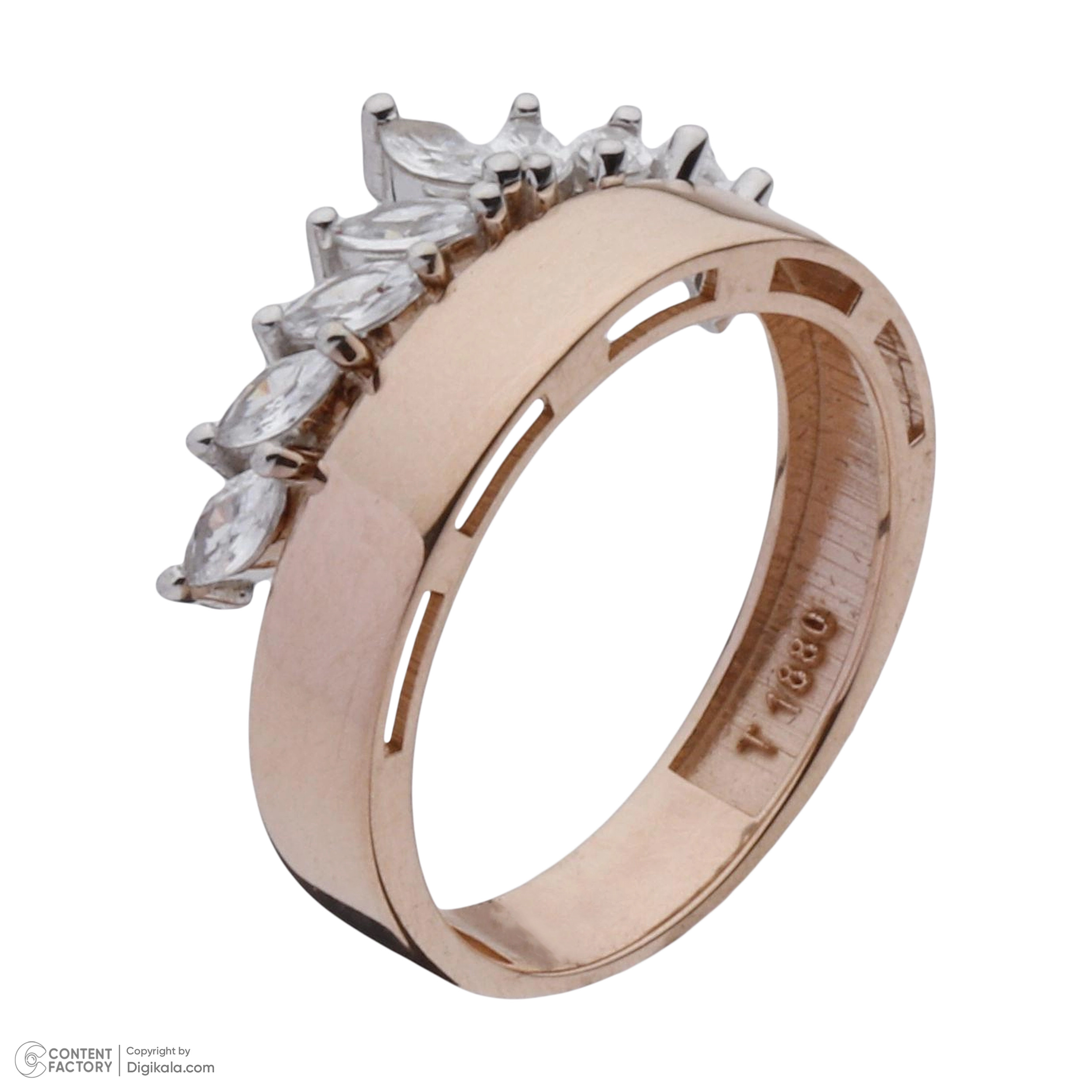 انگشتر طلا 18 عیار زنانه مایا ماهک مدل MR138103 طرح تاج