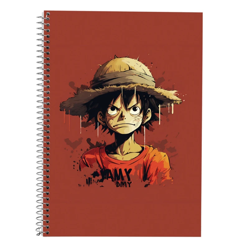 دفتر زبان 50 برگ مدوپد مدل دوخط طرح وان پیس One Piece کد DF11491