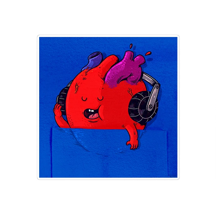استیکر لپ تاپ ماسا دیزاین طرح HEART مدل STKA00449