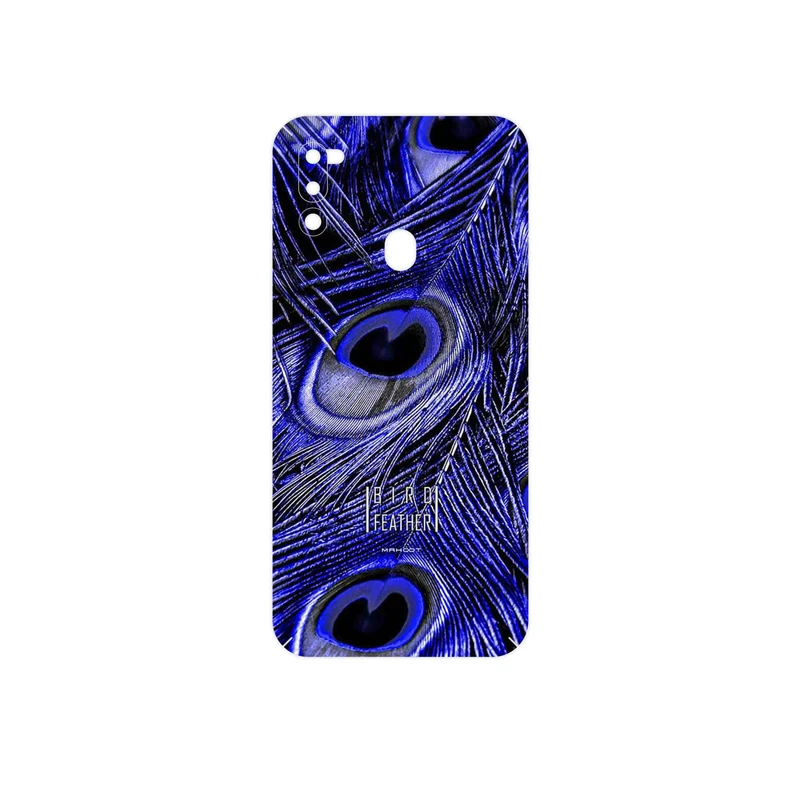 برچسب پوششی ماهوت مدل Purple Feather مناسب برای گوشی موبایل سامسونگ Galaxy M21 (2021) Edition