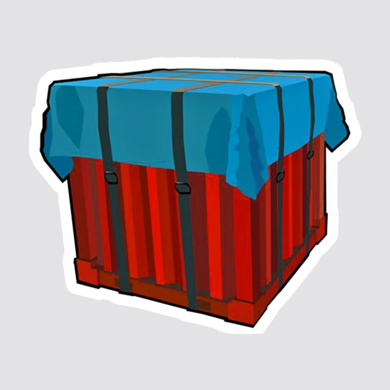 استیکر لپ تاپ پیکسل میکسل مدل بازی پابجی جعبه