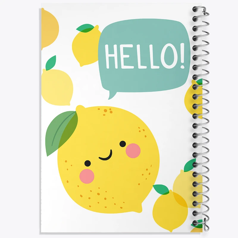 دفتر مشق 100 برگ خندالو طرح لیمو بامزه و کیوت کد N106