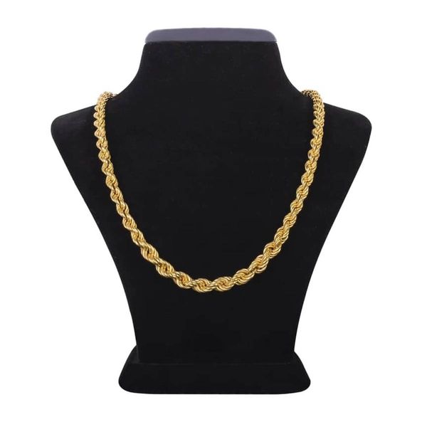 زنجیر طنابی (توئیست) طلا 18 عیار زنانه گالری طلای همراز مدل پیچ