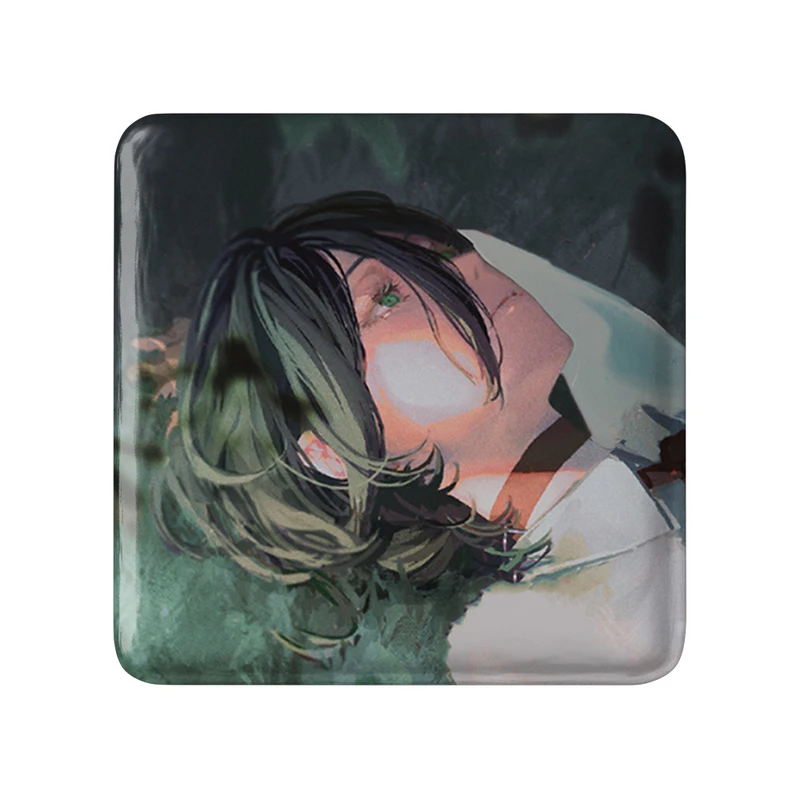 مگنت خندالو طرح ریزه انیمه مرد اره ای Chainsaw Man  مدل مربعی کد 23199