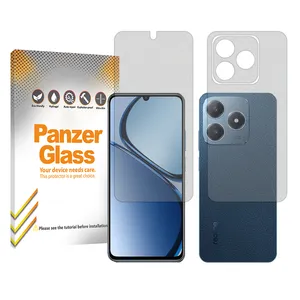 Panzer Glass Resistant model matte screen protector suitable for Realme C63 mobile phone along with the phone back protector